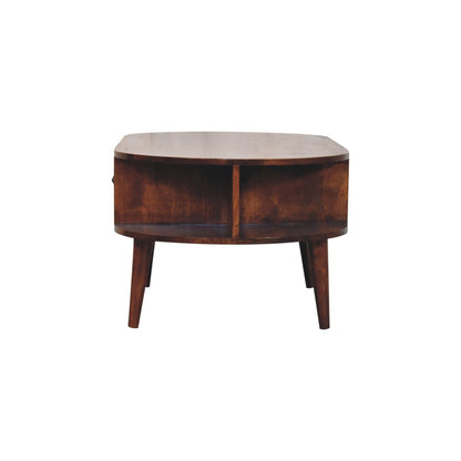 Chestnut Oval Coffee Table. 100% Solid Mango Wood