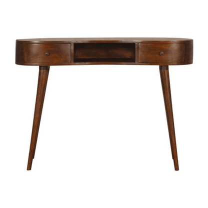 Chestnut Wave Writing Desk 100% Solid Mango Wood