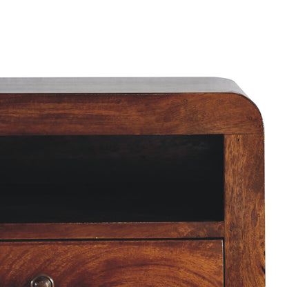 Chunky Chestnut Wall Nightstand. 100% Solid Mango Wood
