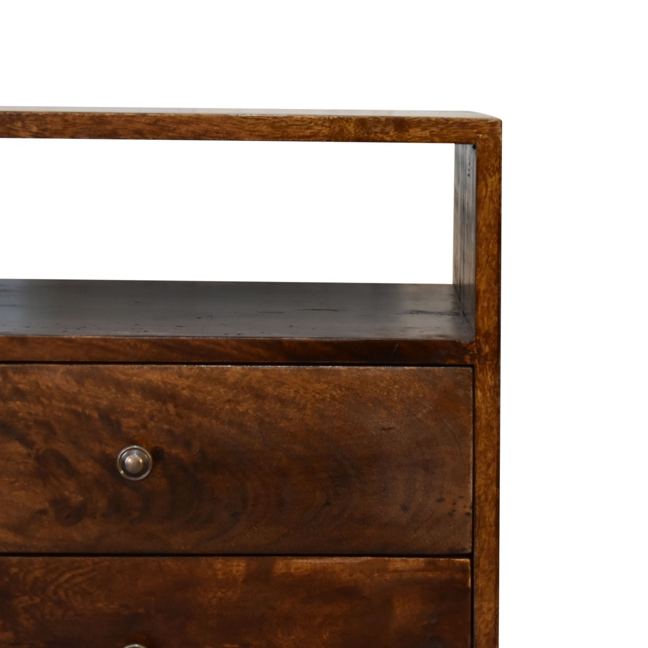 Classic Chestnut Bedside. 100% Solid Mango Wood