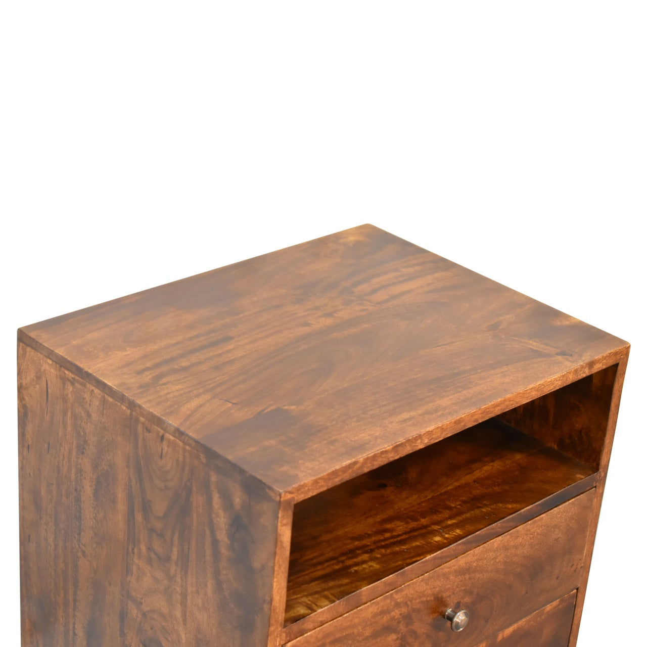 Classic Chestnut Bedside. 100% Solid Mango Wood
