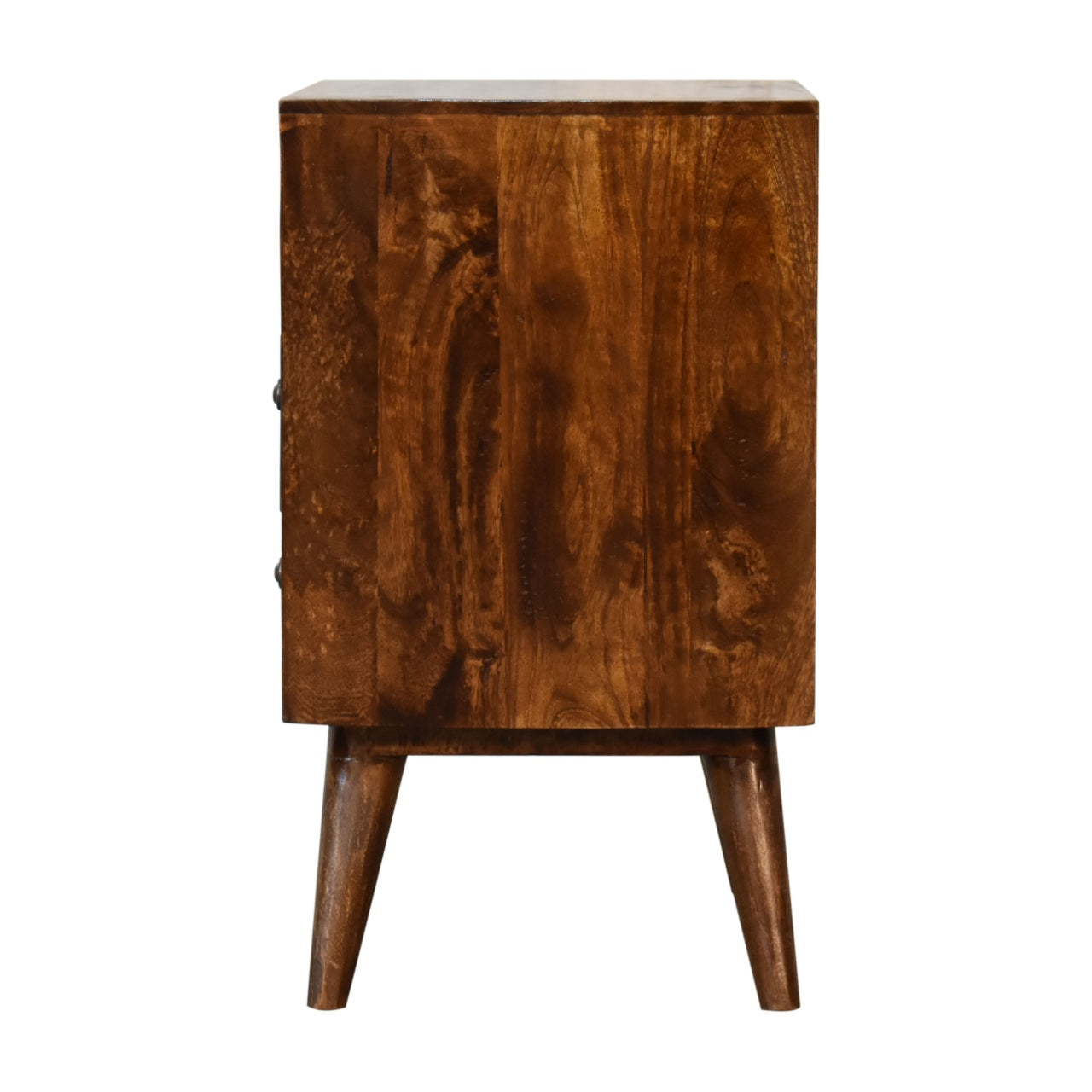 Classic Chestnut Bedside. 100% Solid Mango Wood