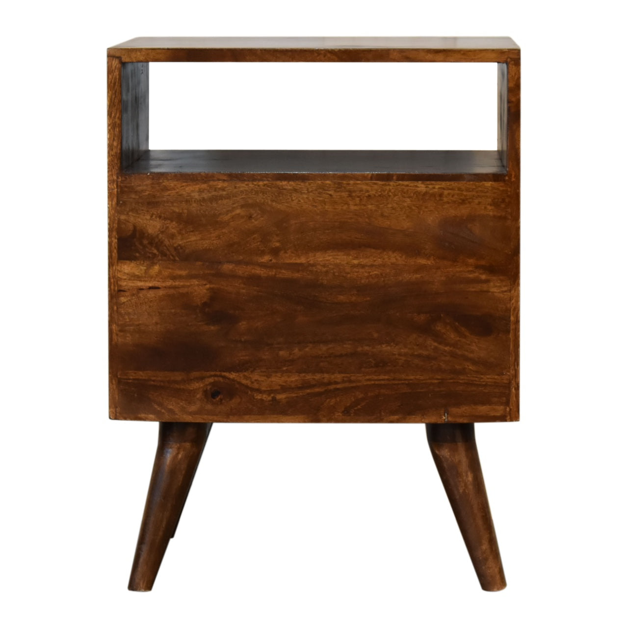 Classic Chestnut Bedside. 100% Solid Mango Wood