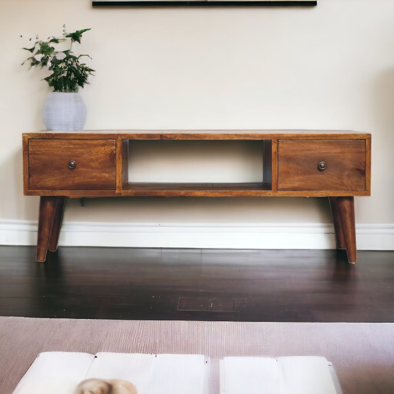 Classic Chestnut Coffee Table. 100% Solid Mango Wood