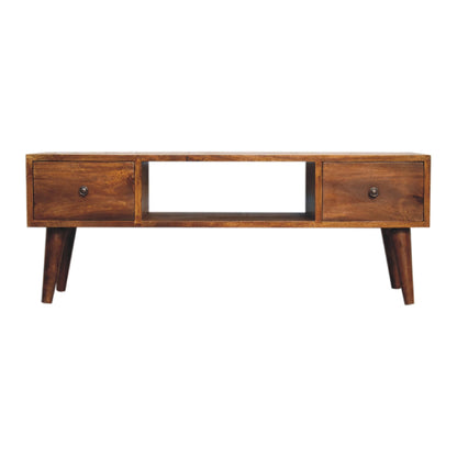Classic Chestnut Coffee Table. 100% Solid Mango Wood