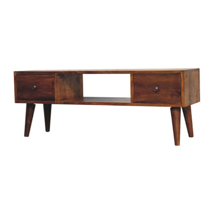 Classic Chestnut Coffee Table. 100% Solid Mango Wood