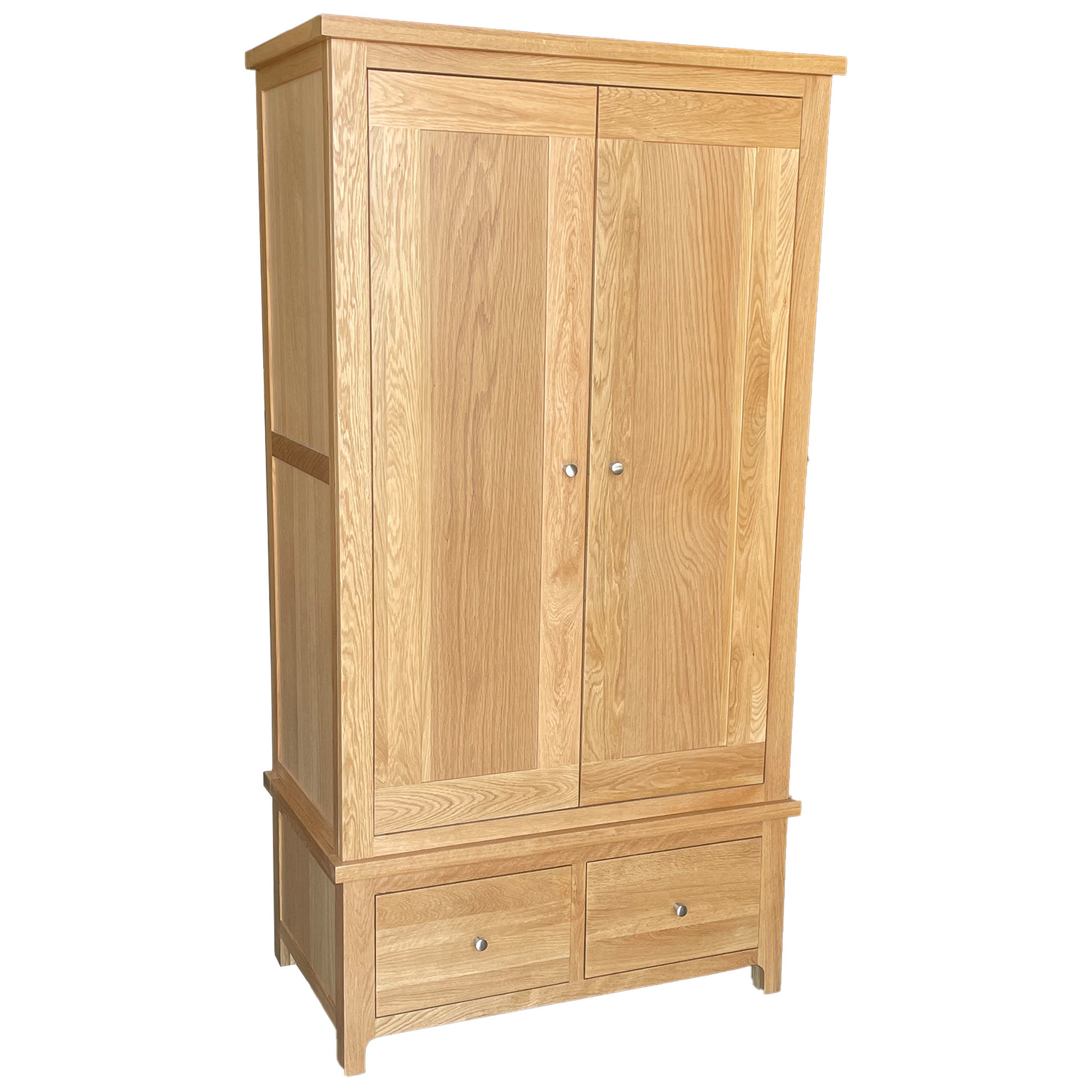 Como 2 Door 2 Drawer Wardrobe. Solid American Oak Frame