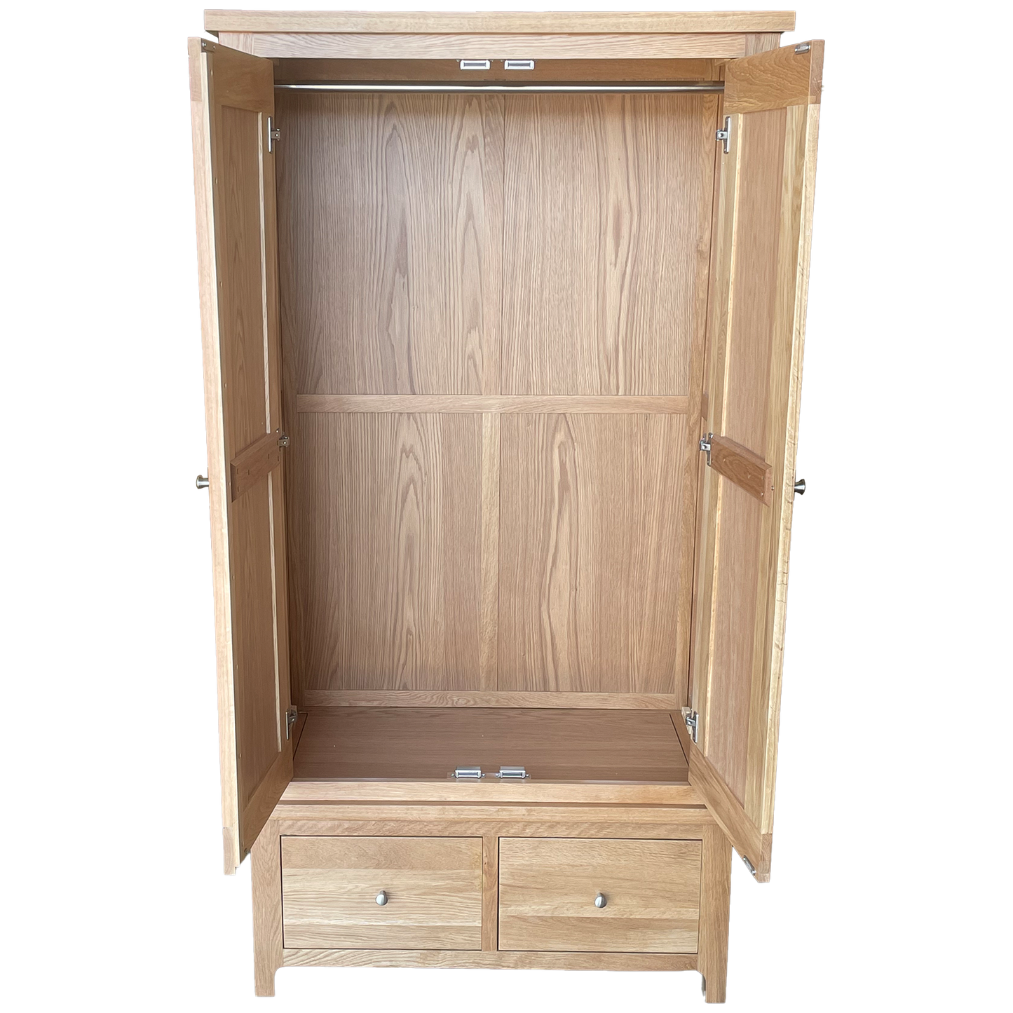 Como 2 Door 2 Drawer Wardrobe. Solid American Oak Frame