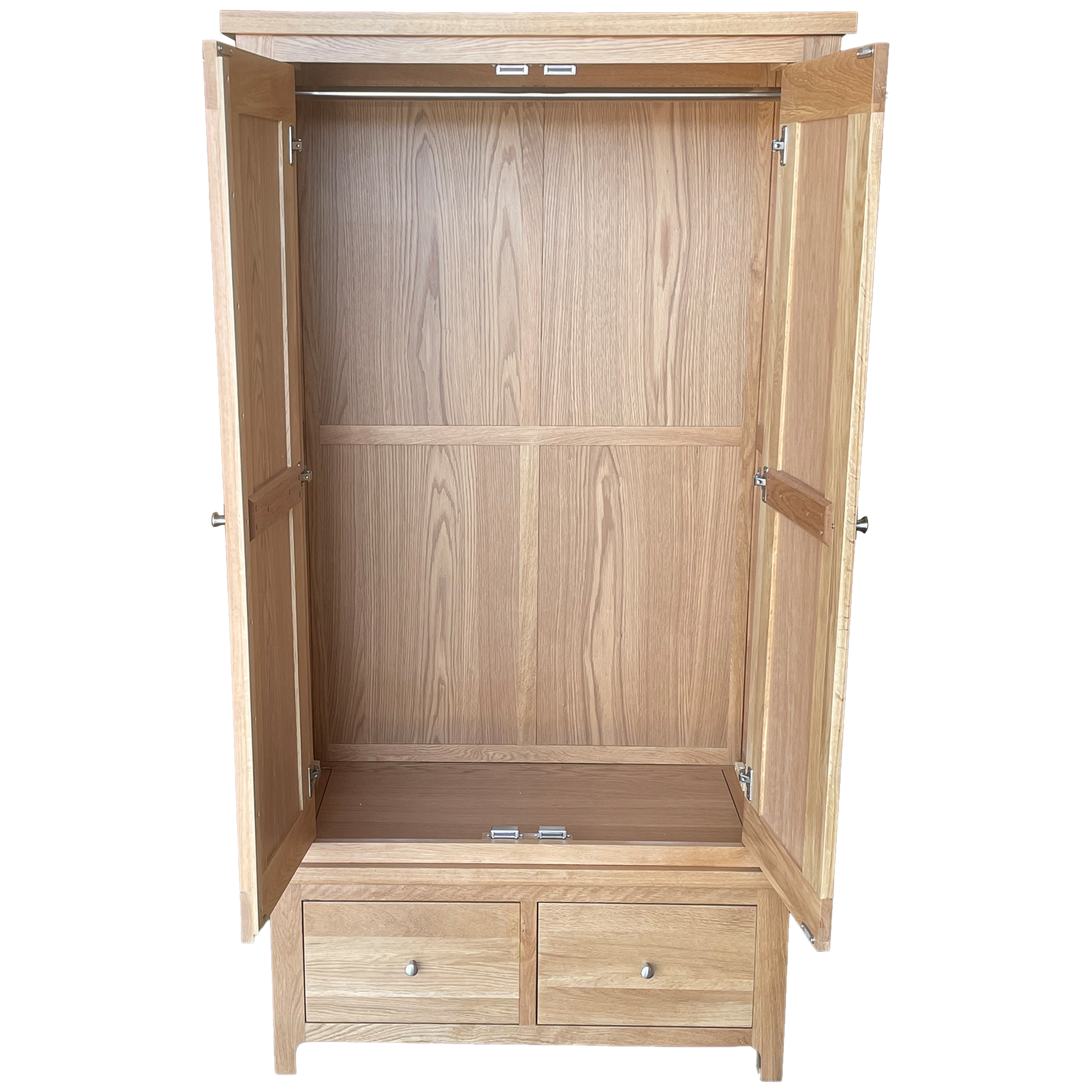 Como 2 Door 2 Drawer Wardrobe. Solid American Oak Frame