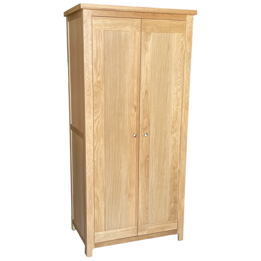 Como 2 Door Hinged Wardrobe – Solid American Oak Frame