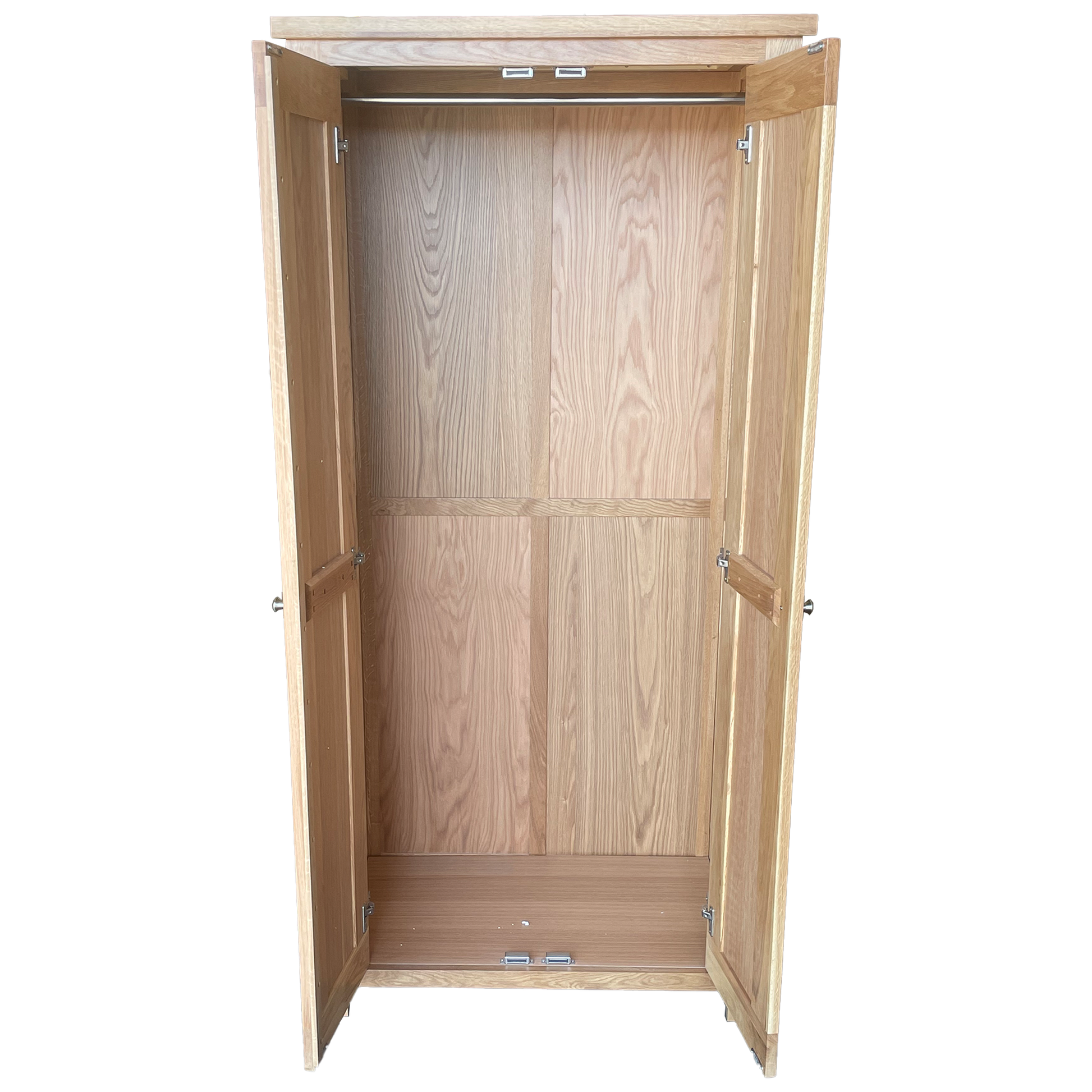 Como 2 Door Hinged Wardrobe – Solid American Oak Frame