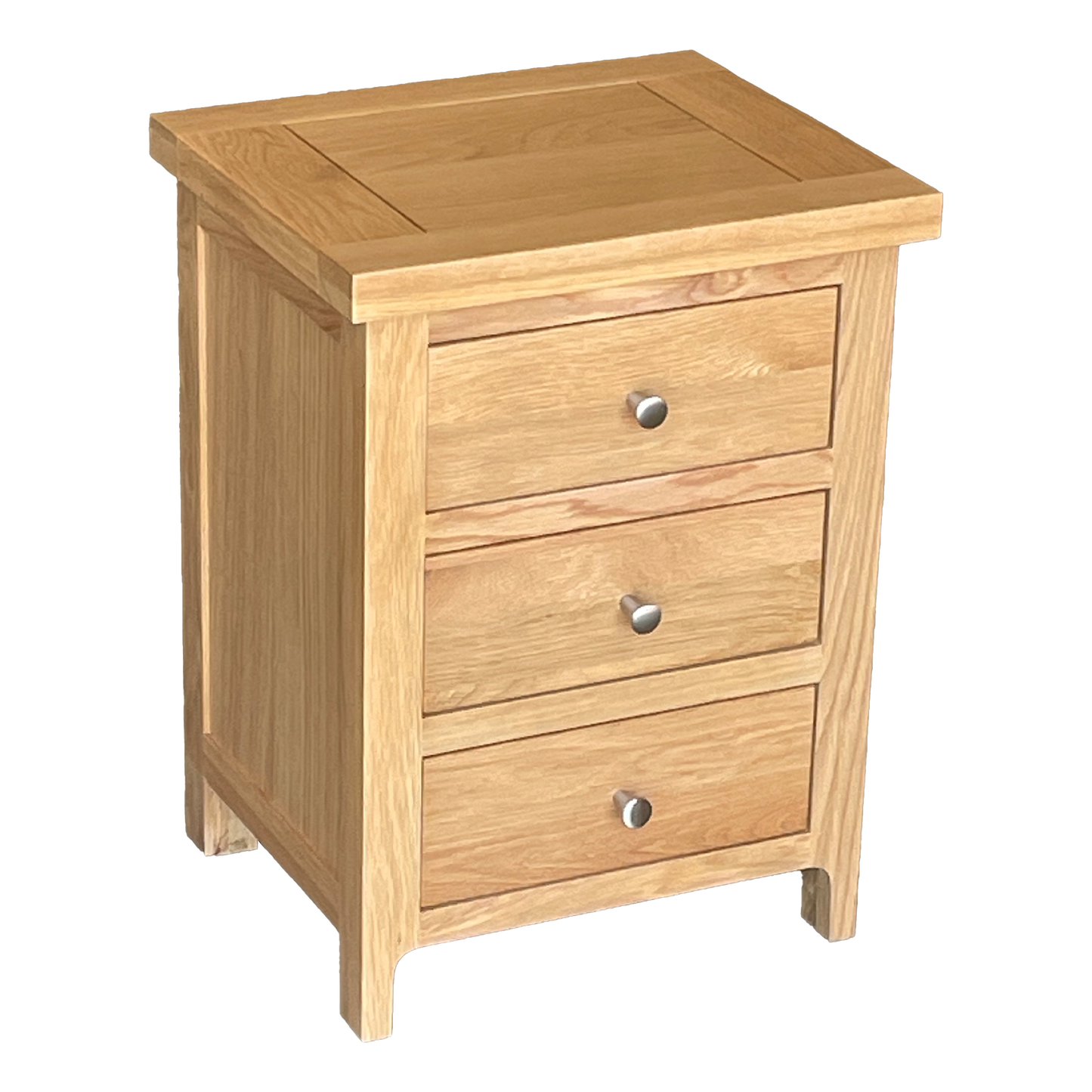 Como 3 Drawer Bedside Cabinet – Solid American Oak Frame