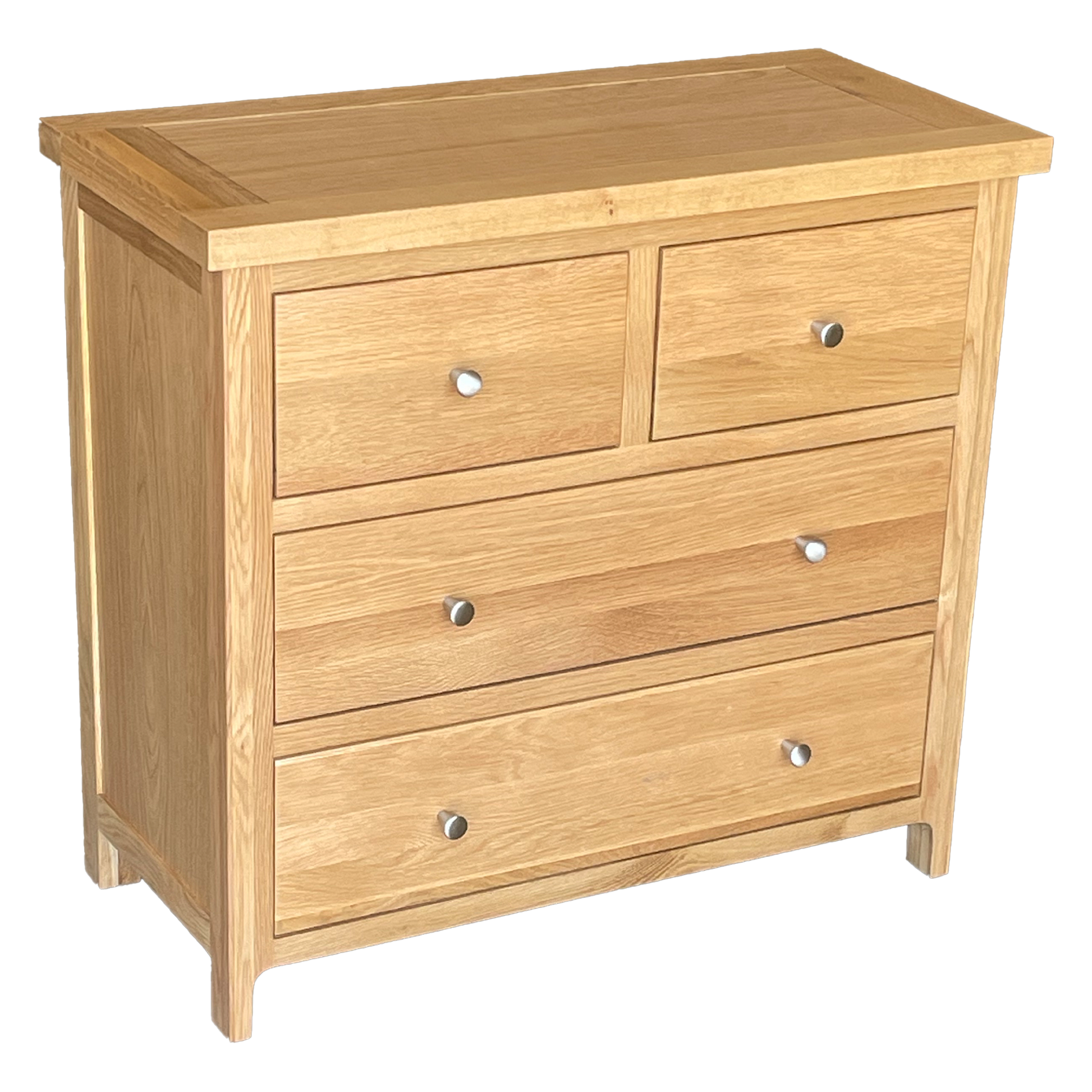 Como 4 Drawer Chest - Solid American Oak Frame. 4 Drawers