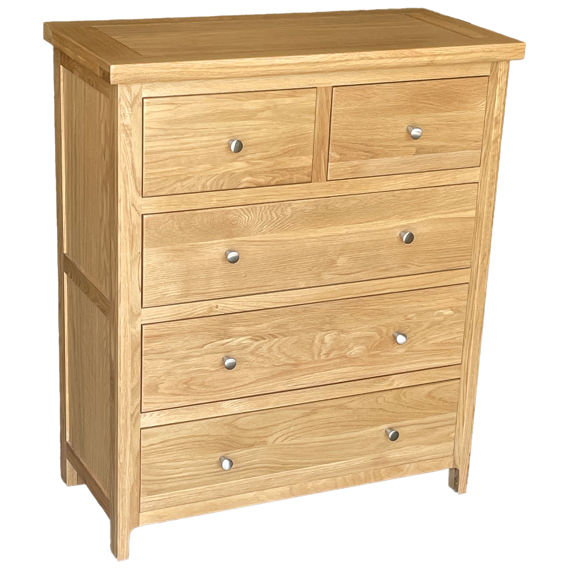 Como 5 Drawer Wide Chest – Solid American Oak Frame