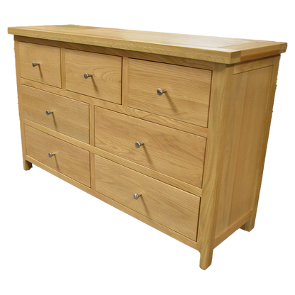 Como 7 Drawer Chest – Solid American Oak Frame