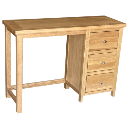 Como Dressing Table with Stool – Solid American Oak Frame (3 Drawers)