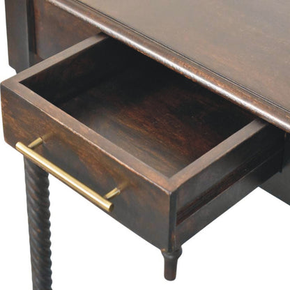 Cordelier Turned-Leg Writing Desk. 100% Solid Mango Wood