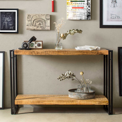 Cosmo Console Table, Reclaimed Wood & Metal