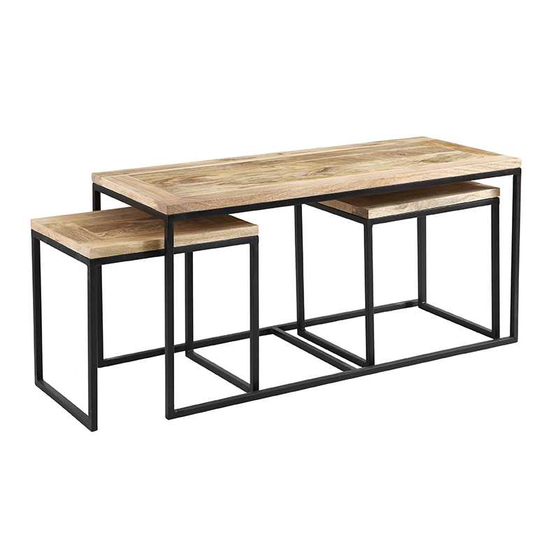Cosmo Industrial  Coffee Table, Reclaimed Wood & Metal
