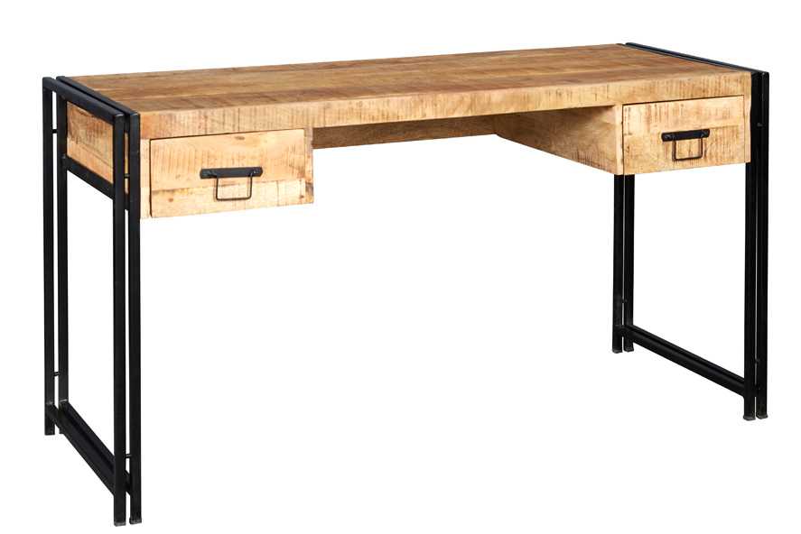 Cosmo Industrial Desk, Reclaimed Wood & Metal