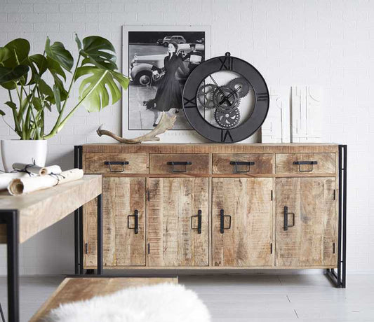 Cosmo Large Sideboard, Reclaimed Wood & Metal