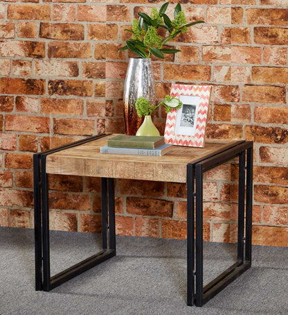 Cosmo Small Coffee Table, Reclaimed Wood & Metal