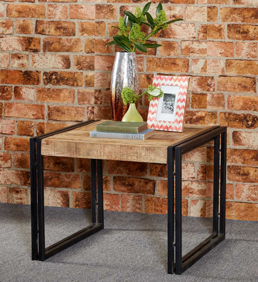 Cosmo Small Coffee Table, Reclaimed Wood & Metal