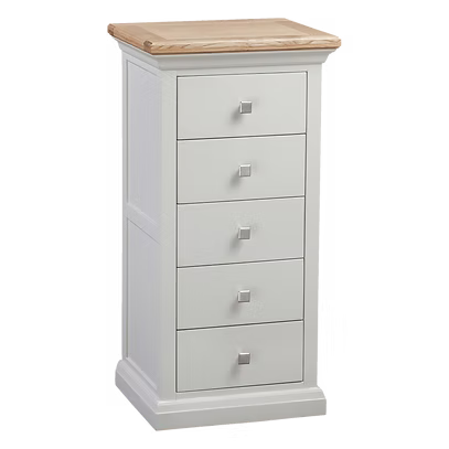 Cotswold 5 Drawer Tallboy. Painted Pine Frame