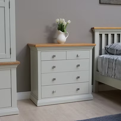 Cotswold Chest of 5 Drawers Painted pine frame