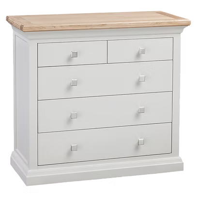 Cotswold Chest of 5 Drawers Painted pine frame