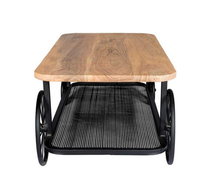 Craft Wheel Coffee Table. 100% Solid Mango Wood