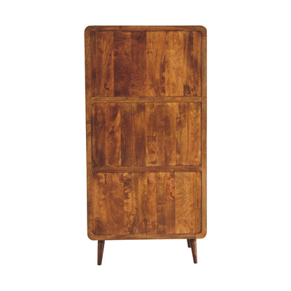 Curved Chestnut Wardrobe 100% Solid Mango Wood