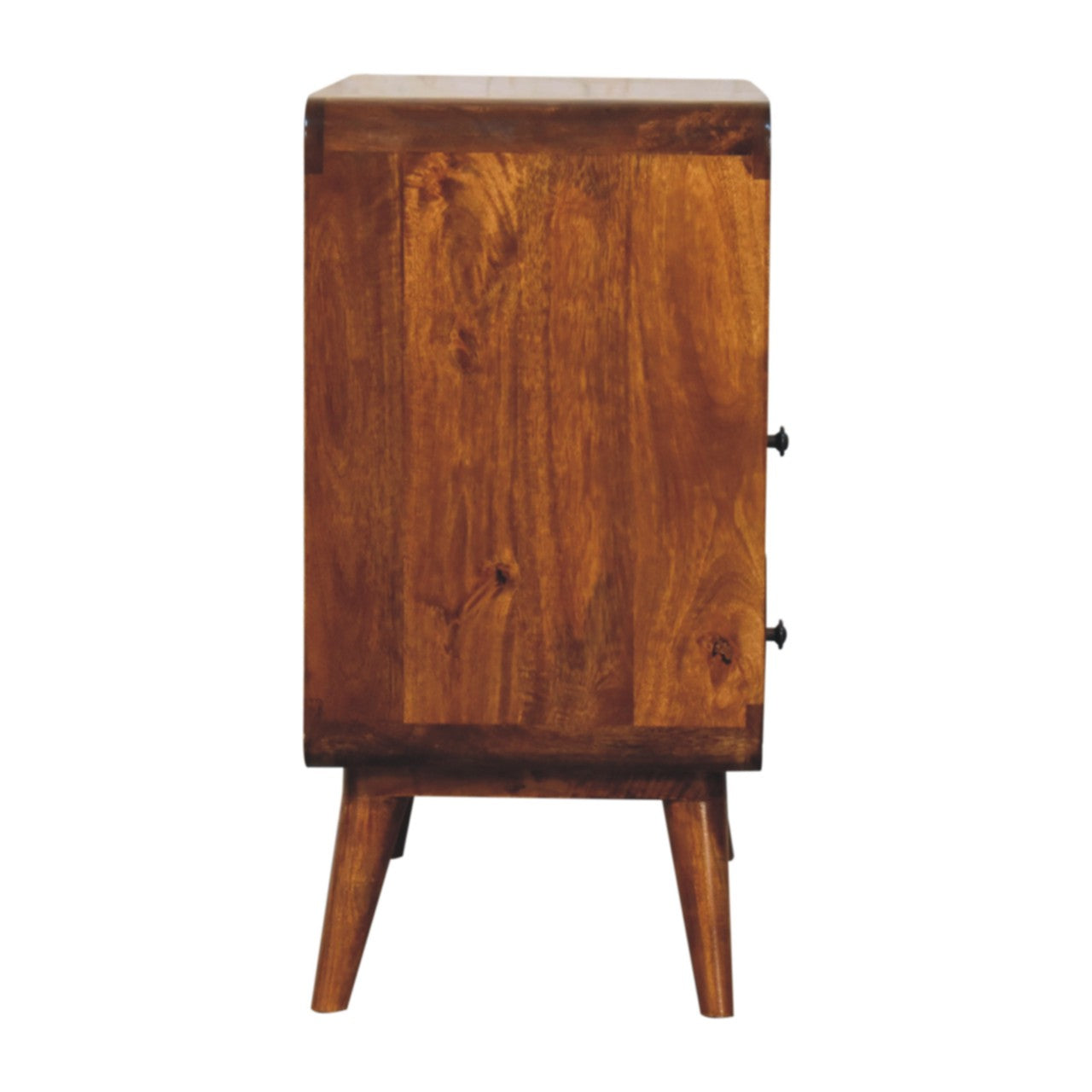 Curved Nordic Charm Console. 100% Solid Mango Wood