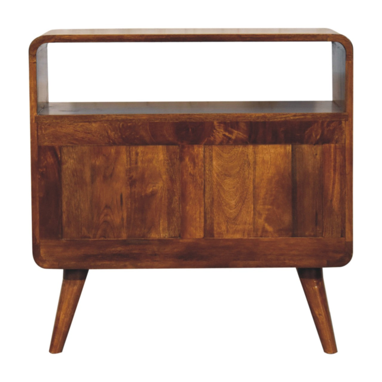 Curved Nordic Charm Console. 100% Solid Mango Wood