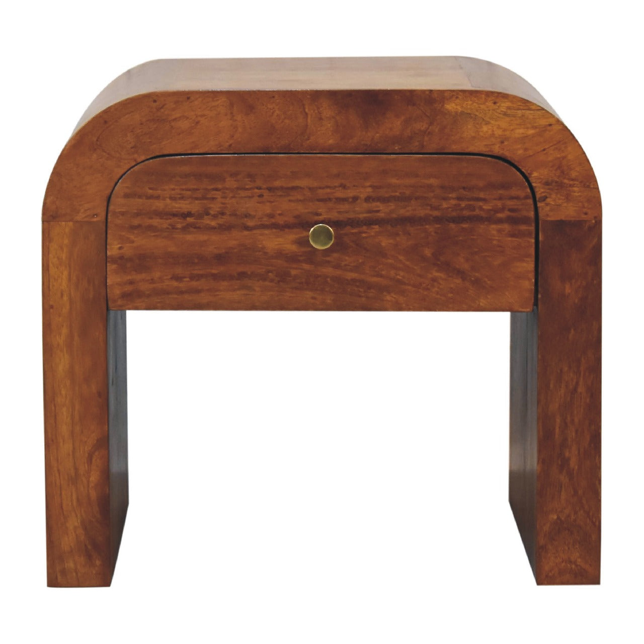 Darcy Chestnut Bedside. 100% Solid Mango Wood