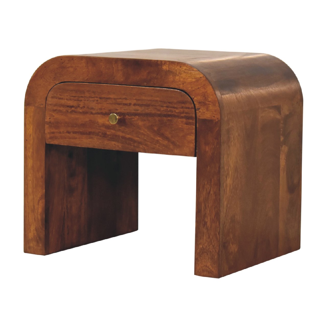 Darcy Chestnut Bedside. 100% Solid Mango Wood