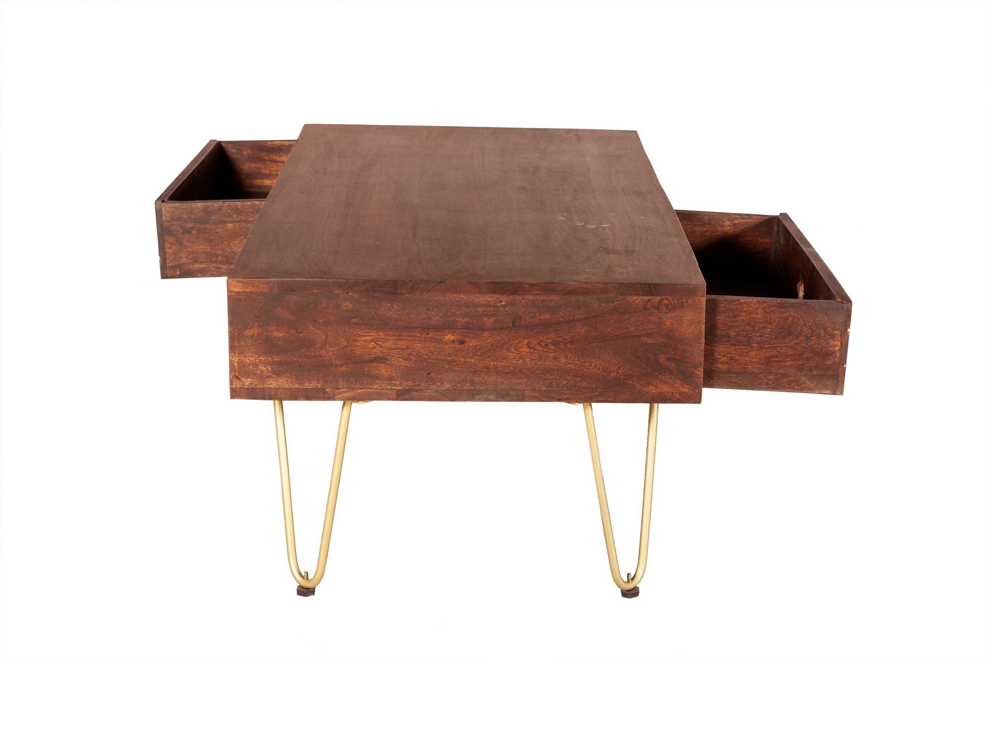 Dark Gold Coffee Table. 100% Solid Mango Wood