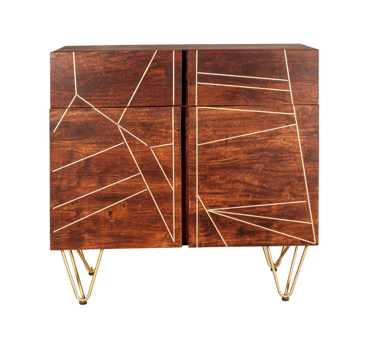 Dark Gold  Sideboard. 100% Solid Mango Wood