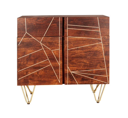 Dark Gold  Sideboard. 100% Solid Mango Wood