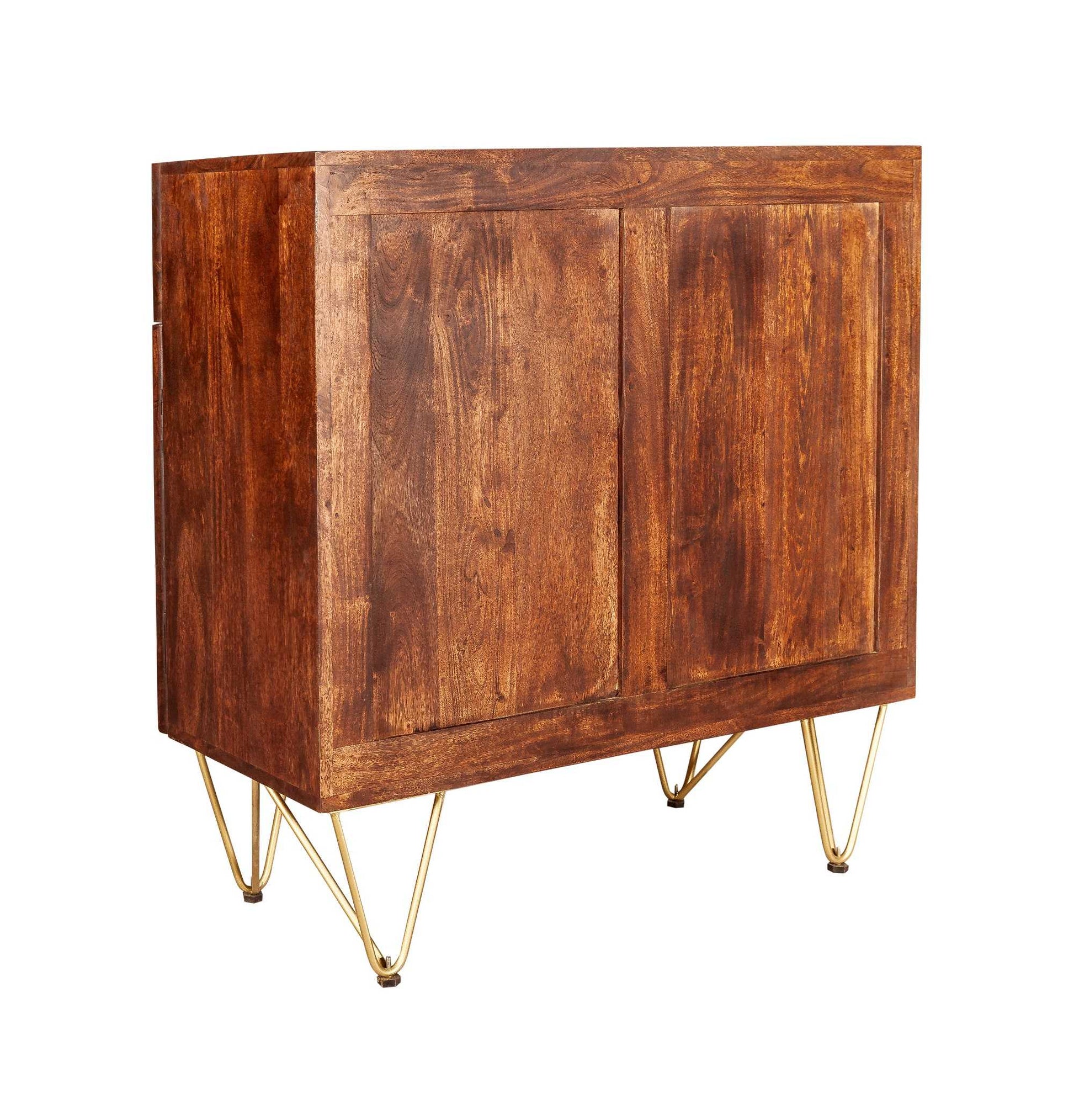 Dark Gold  Sideboard. 100% Solid Mango Wood
