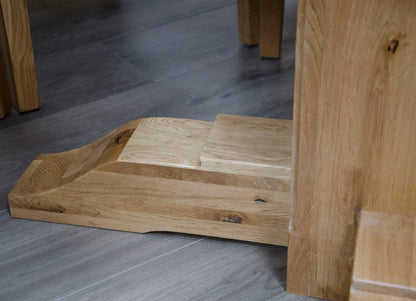 Deluxe Round Extending Table 1250+(1x550)  100% Solid Oak10