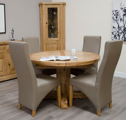 Deluxe Round Extending Table 1250+(1x550)  100% Solid Oak12