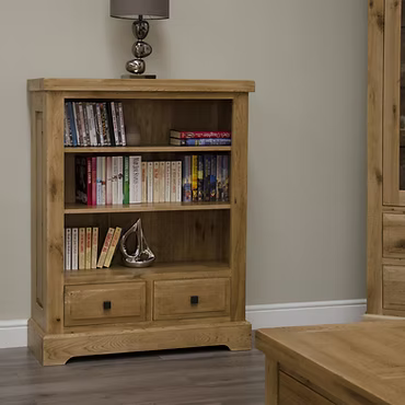 Deluxe Small Bookcase  100% Solid Oak