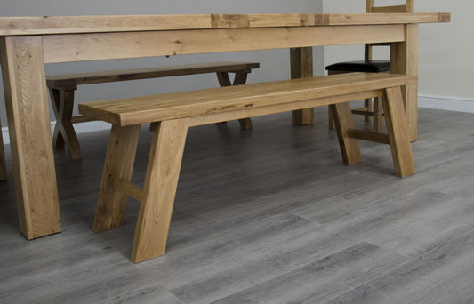 Deluxe Standard Bench 100% Solid Oak