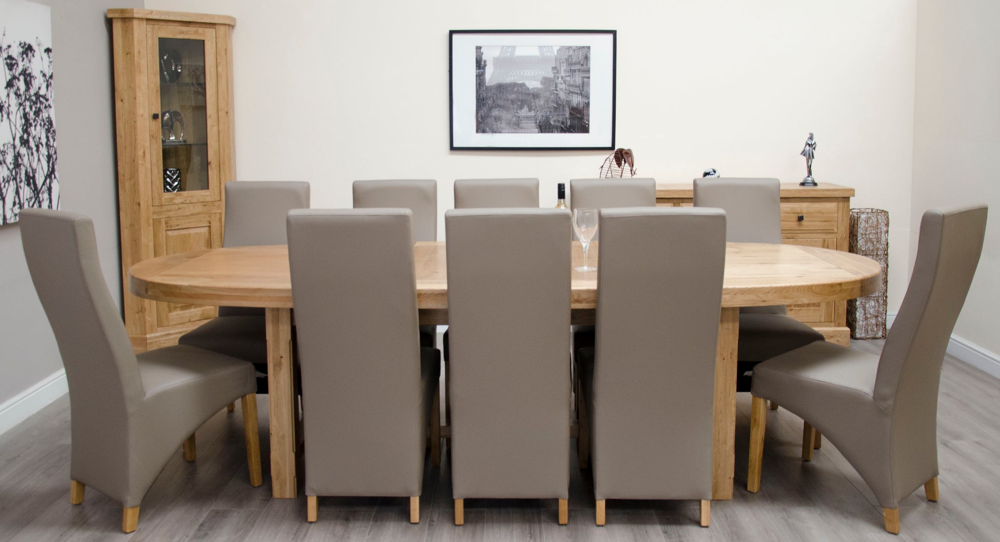Deluxe Super Oval Extending Table  100% Solid Oak