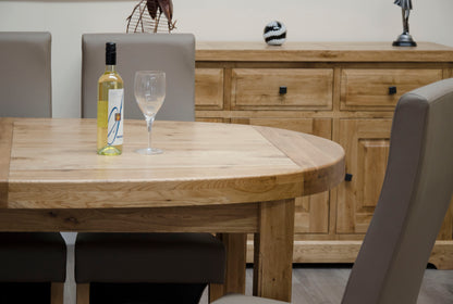 Deluxe Super Oval Extending Table  100% Solid Oak