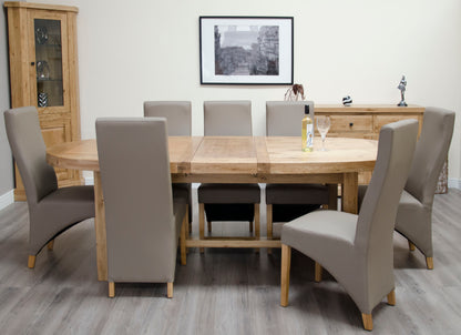 Deluxe Super Oval Extending Table  100% Solid Oak