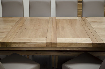 Deluxe Super X-Leg Extending Table. 100% Solid Oak
