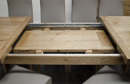 Deluxe Super X-Leg Extending Table. 100% Solid Oak