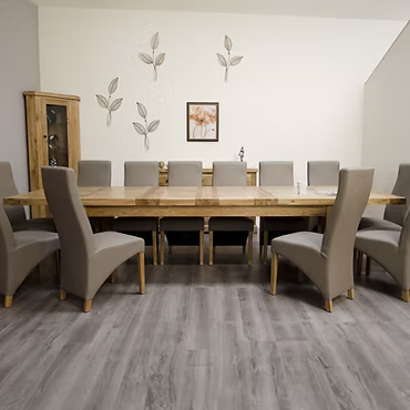 Deluxe Twin Leaf Extending Table 100% Solid Oak